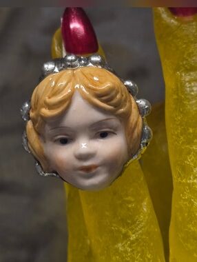 OOAK Porcelain Doll Head Ring – Adjustable Soft Solder Statement Ring – Upcycled